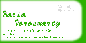 maria vorosmarty business card